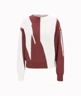 block sweater in cotton