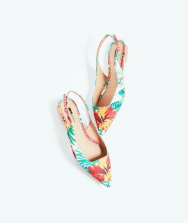 Lori Point Toe Slingback Flats