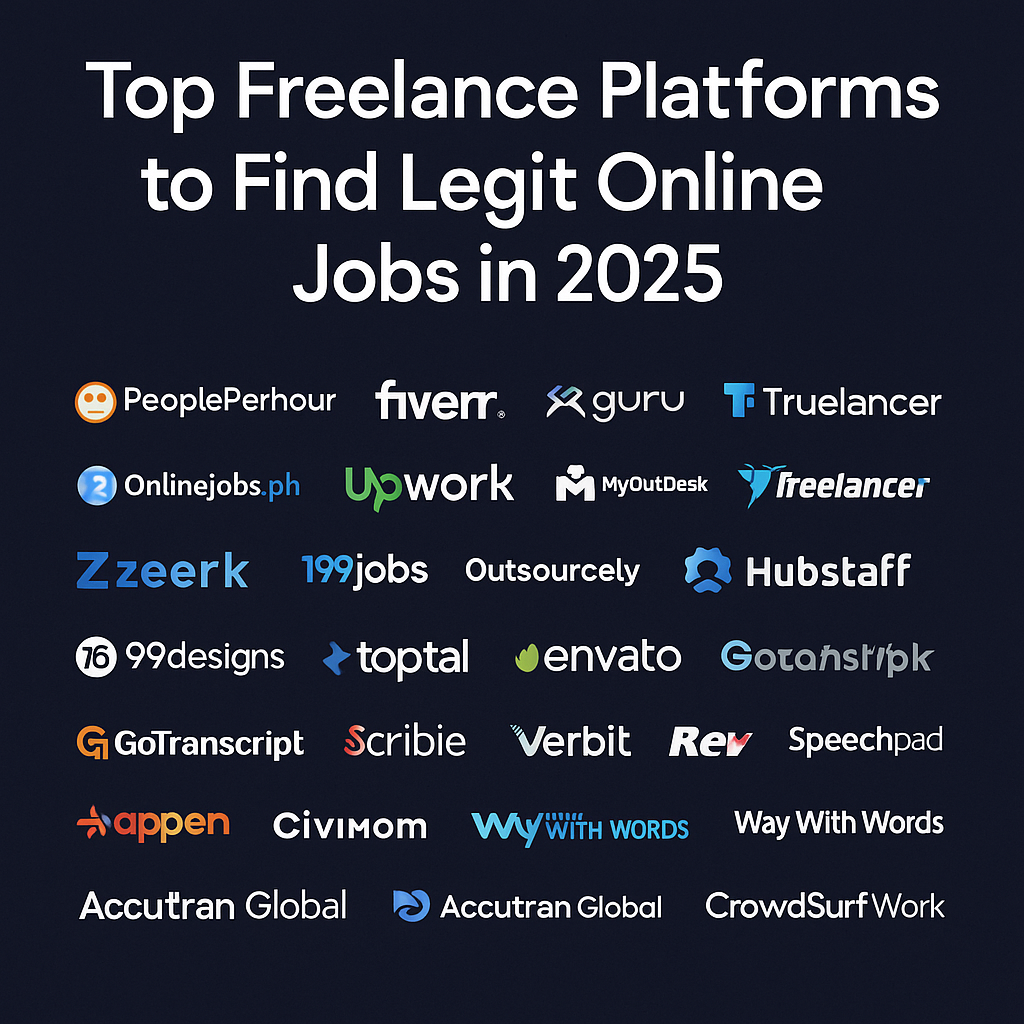 Top Freelance Platforms to Find Legit Online Jobs in 2025