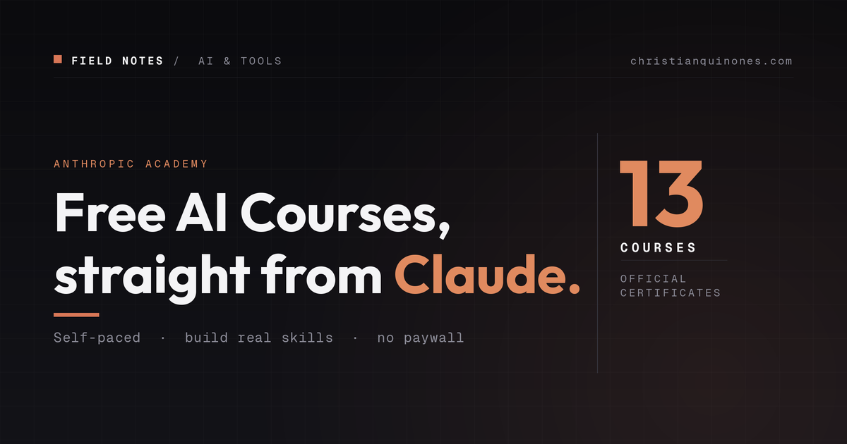 Claude Just Dropped 13 Free AI Courses (With Certificates) — Here’s the Full List